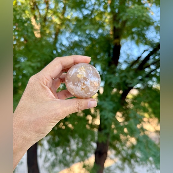 Flower Agate Sphere - Picture 2 of 6